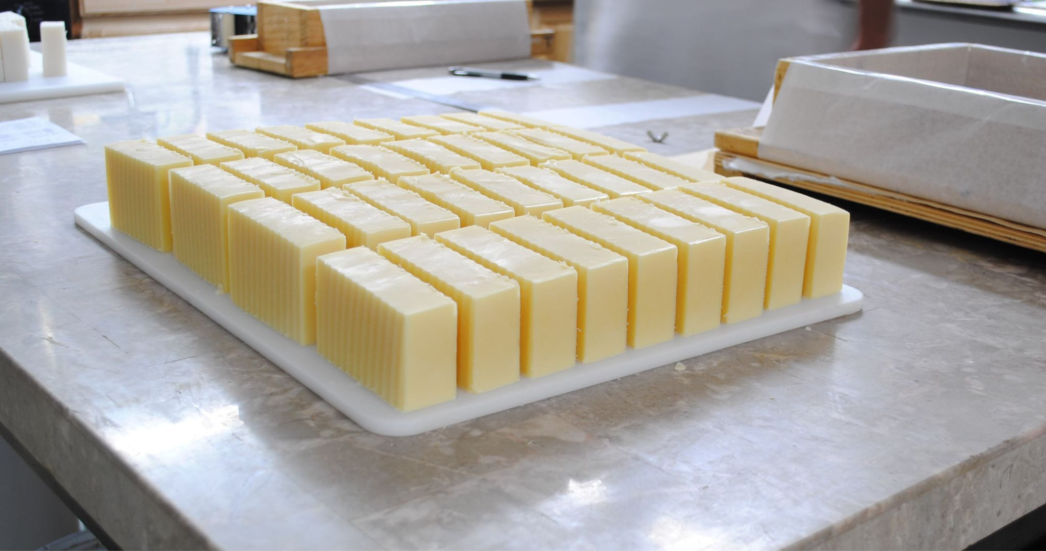 Woman mixing melted glycerin soap base - glycerin soap vs normal soap